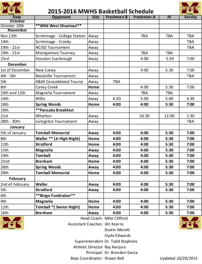 Magnolia School Lunch Schedule